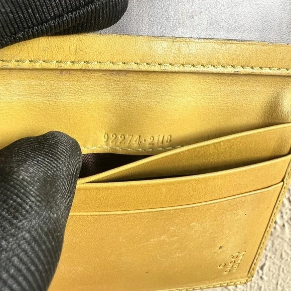 🛑SOLD🛑GUCCI canvas and leather bifold card holder/wallet - Picture 4 of 5